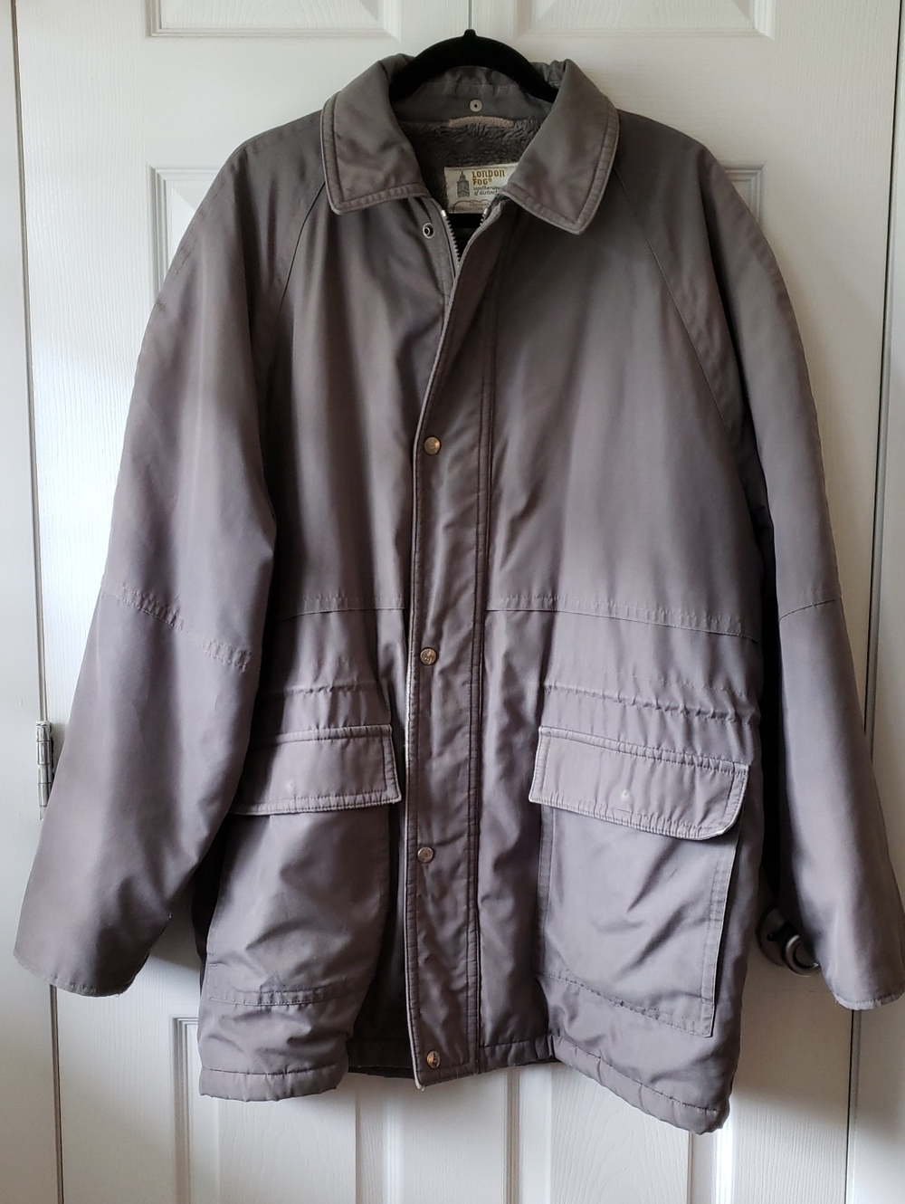 London Fog Men's Gray Field Jacket with Flap Pockets